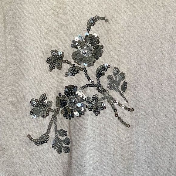 ⛔️ PENDING SALE⛔️ZARA SEQUIN EMBROIDERED WRAPBLOUSE MINK 2731/281/191/021 - Picture 7 of 12